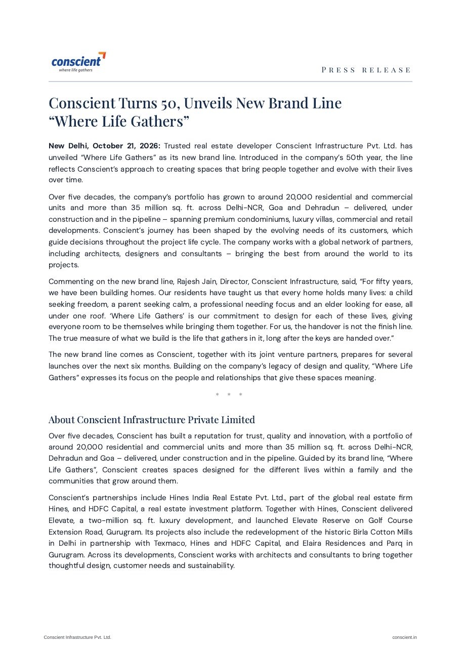 Press release, 20 October 2026