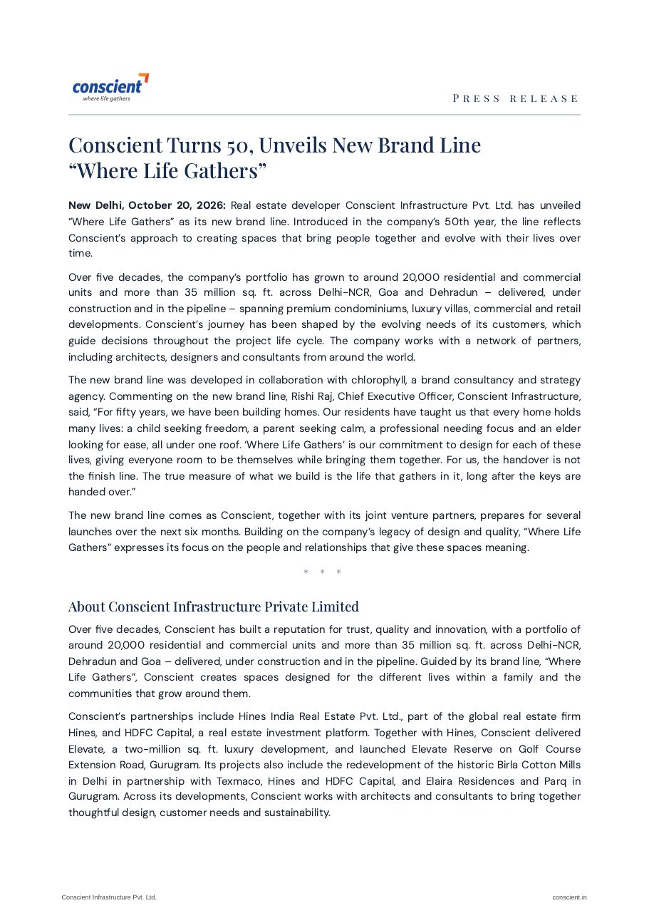 Press release, 20 October 2026